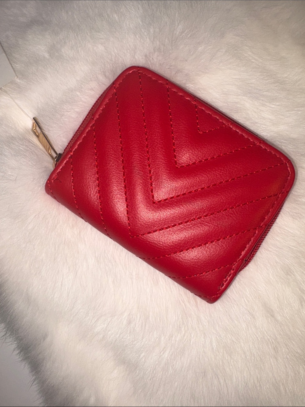 ❤️🔥5/15$ NWT Red Quilted Zip Wallet